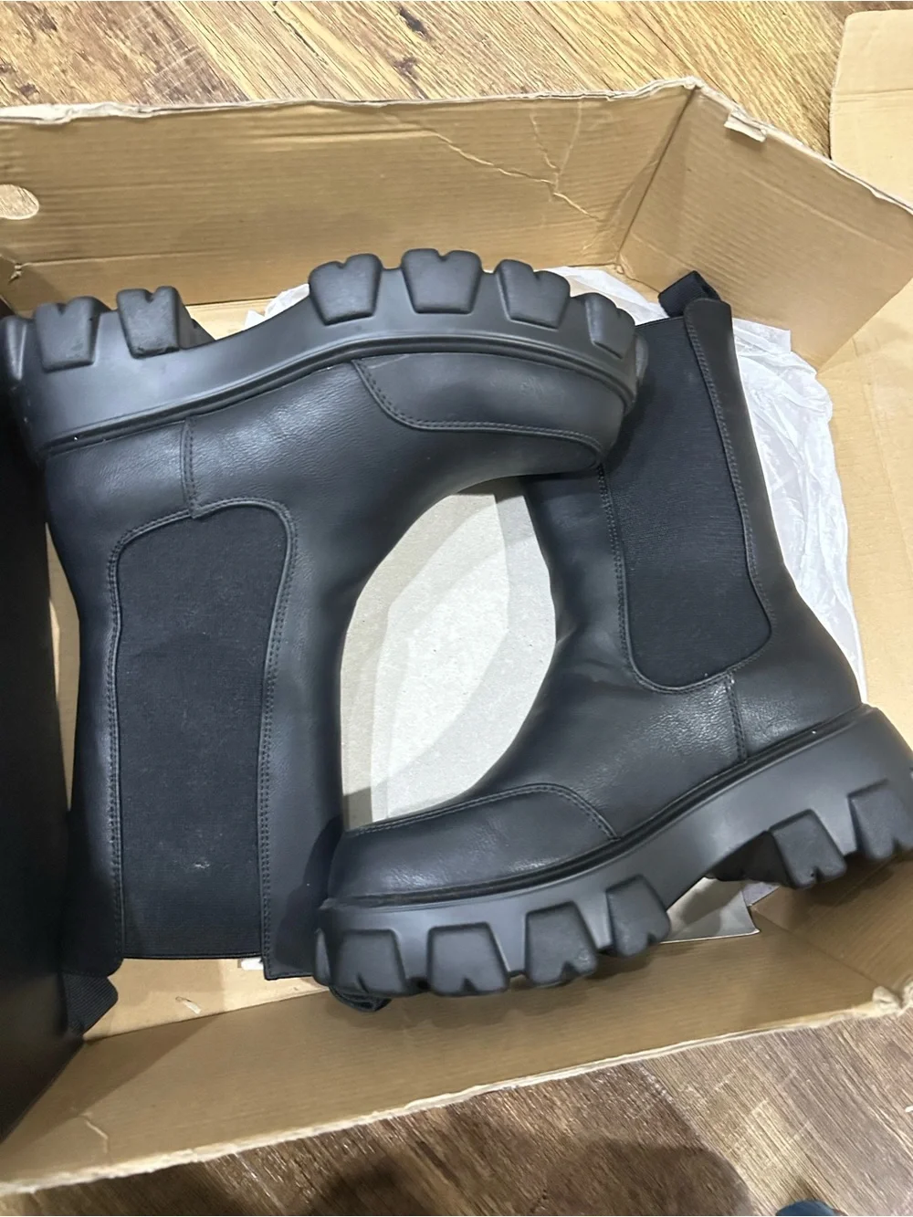 Black Chunky Chelsea Boots - women’s